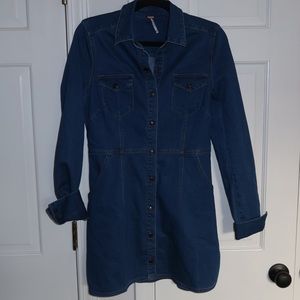 Free People “Dynomite” Denim Dress